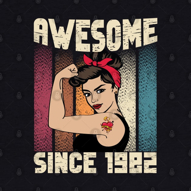 Awesome since 1982,40th Birthday Gift women 40 years old Birthday by JayD World